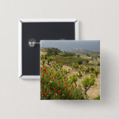 Vineyards nabij Laguardia, hoofdstad La Rioja Vierkante Button 5,1 Cm (Voorkant /achterkant)
