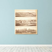 Vineyards, ranches, Tulare Co., Calif Canvas Afdruk (Insitu (Houten vloer))