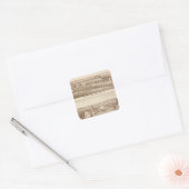 Vineyards, ranches, Tulare Co., Calif Vierkante Sticker (Envelop)