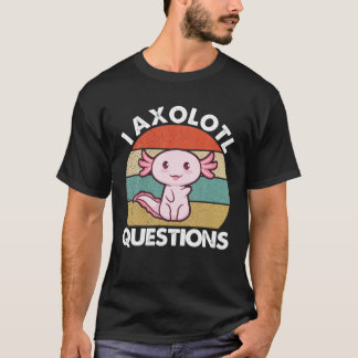 Vingate Retro I Axolotl Vragen Funny Cute Axolo T-shirt