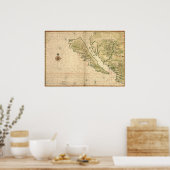 Vingboons "California as an Island" (1650) Poster (Keuken)