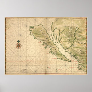 Vingboons "California as an Island" (1650) Poster