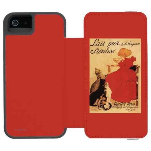 Vingeanne Milk Girl met katten Incipio iPhone Portemonnee Hoesje (Agenda Open)