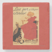 Vingeanne Milk Girl met katten Stenen Onderzetter (Voorkant)