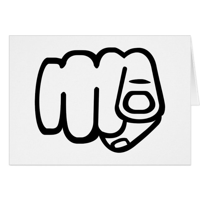 Vinger aanwijzen - U (Voorkant Horizontaal)