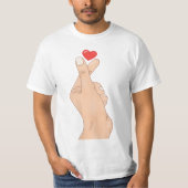 Vinger Hart Hand T-shirt (Voorkant)