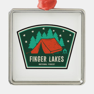 Vinger Lakes National Forest Camping Metalen Ornament