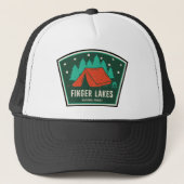 Vinger Lakes National Forest Camping Trucker Pet (Voorkant)