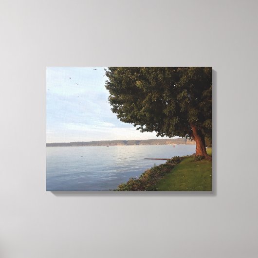 VINGER LAKT CAYUGA LAKE CANVAS AFDRUK (Voorkant)