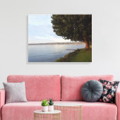 VINGER LAKT CAYUGA LAKE CANVAS AFDRUK (Insitu (Woonkamer))