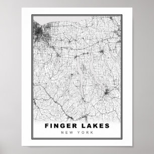 Vinger Meren Kaart Poster