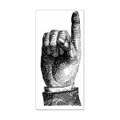 Vinger omhoog wijzen rubberstempel (Afrduk)