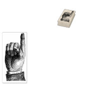 Vinger omhoog wijzen rubberstempel (Gestempeld)
