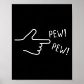 Vinger Pew Pew I Grappig Poster (Voorkant)