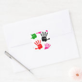 Vinger Schilderen Handen Kinderen Geweldig Fantast Vierkante Sticker (Envelop)