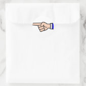 vingeraanwijsapparaat ronde sticker (Tas)