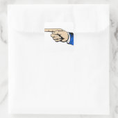 vingeraanwijsapparaat vierkante sticker (Tas)