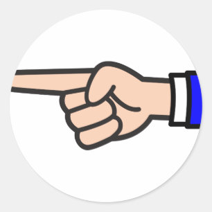 Vingeraanwijsapparaten Ronde Sticker