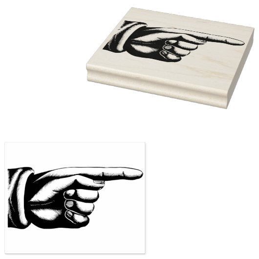  vingeraanwijsrecht rubberstempel (Gestempeld)