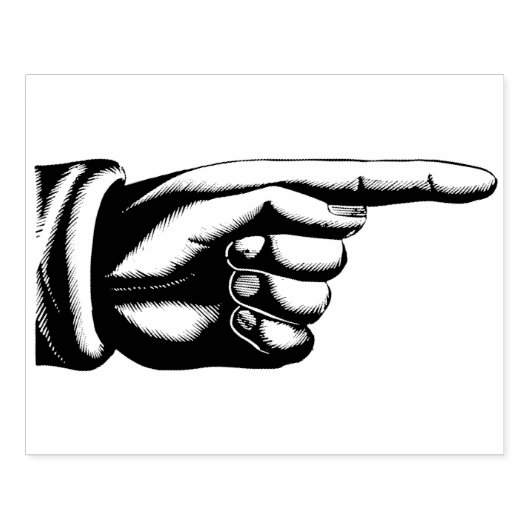  vingeraanwijsrecht rubberstempel (Afrduk)