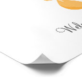 Vingerafdruballonnen - Oranje Poster (Hoek)