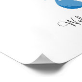 Vingerafdruballonnen voor baby - blauw poster (Hoek)