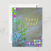Vingerafdruk Abstract - Dank u! Briefkaart (Voorkant / Achterkant)