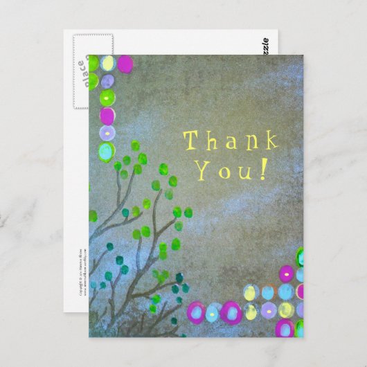 Vingerafdruk Abstract - Dank u! Briefkaart (Voorkant / Achterkant)
