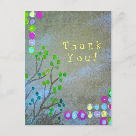 Vingerafdruk Abstract - Dank u! Briefkaart (Voorkant)