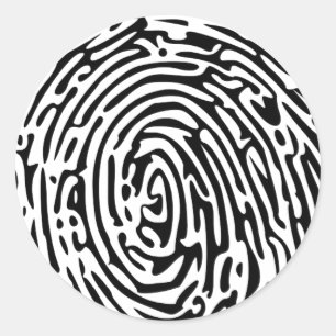 Vingerafdruk Achtergrond Ronde Sticker