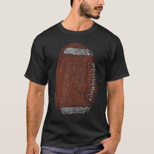 Vingerafdruk als American Football USA T-shirt