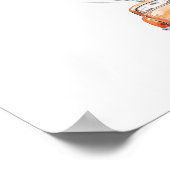 Vingerafdruk Art bruiloft gastenboek met auto Poster (Hoek)