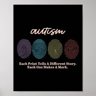 Vingerafdruk Autism T-shirts Poster