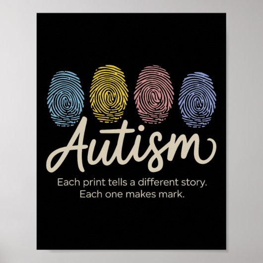 Vingerafdruk Autisme5 Poster (Voorkant)