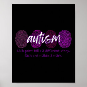 Vingerafdruk Autisme Elke afdruk vertelt een ander Poster