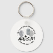 Vingerafdruk Autisme Elke afdruk vertelt een ander Sleutelhanger (Voorkant)