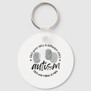 Vingerafdruk Autisme Elke afdruk vertelt een ander Sleutelhanger
