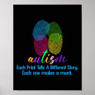 Vingerafdruk autisme Shirt Poster