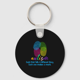 Vingerafdruk autisme Shirt Sleutelhanger