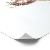 Vingerafdruk Baby shower Waterverf Ewl Poster (Hoek)