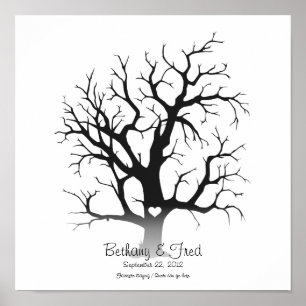 Vingerafdruk Boom 12"x12" Poster