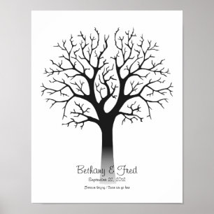 Vingerafdruk Boom 28x35,5cm Poster
