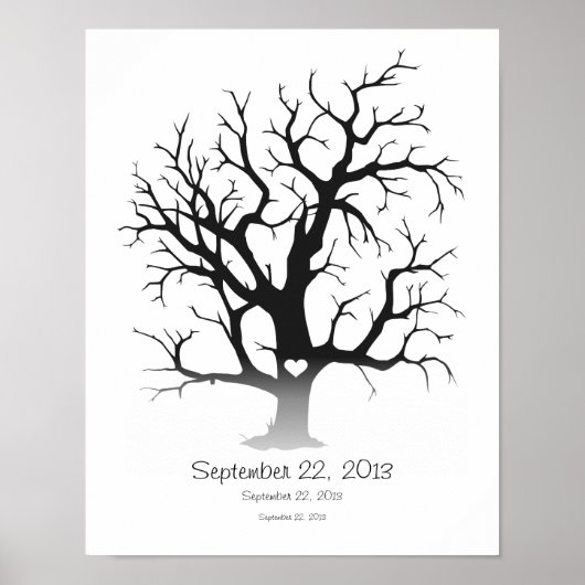 Vingerafdruk Boom 28x35,5cm Poster (Voorkant)