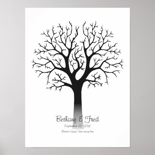 Vingerafdruk Boom 30x40cm Poster (Voorkant)