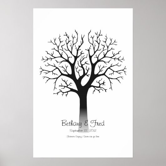 Vingerafdruk Boom 40cm x 60cm Poster (Voorkant)