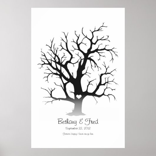 Vingerafdruk Boom 81x122cm Poster (Voorkant)