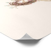 Vingerafdruk Boom Baby Borrel Waterverf Uilenest Poster (Hoek)