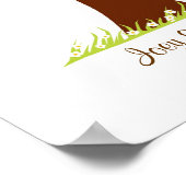 Vingerafdruk Boom Bruiloft - Hartelijk (Wit) Poster (Hoek)