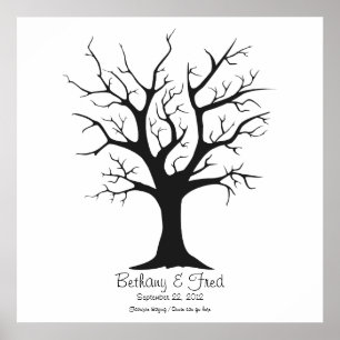 Vingerafdruk Boom C - 24"x24" Poster