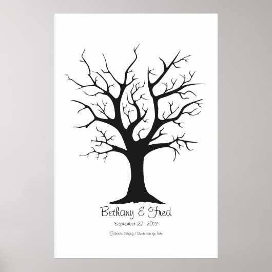Vingerafdruk Boom C - 61x91 cm Poster (Voorkant)
